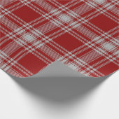 Clan Menzies Scottish Red & White Tartan Cadeaupapier (Hoek)