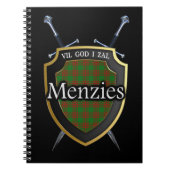 Clan Menzies Tartan Shield & Swords Notitieboek (Voorkant)