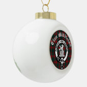 Clan Middleton Crest Badge en Tartan Keramische Bal Ornament (Links)
