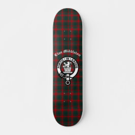 Clan Middleton Crest Badge en Tartan Persoonlijk Skateboard