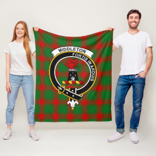 Clan Middleton Tartan Schotlandse ruit Fleece Deken