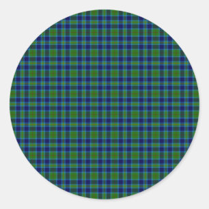 Clan Miller Tartan Ronde Sticker