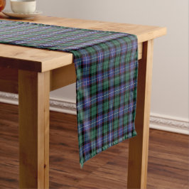 Clan Mitchell Royal Blue en Green Scottish Tartan Korte Tafelloper