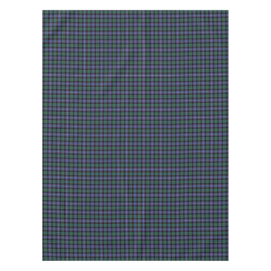 Clan Mitchell Royal Blue en Green Scottish Tartan Tafelkleed (Voorkant)