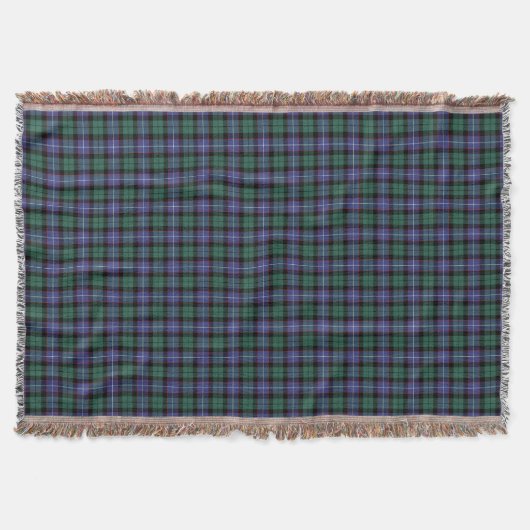 Clan Mitchell Tartan Blue en Green Pset Deken (Voorkant)