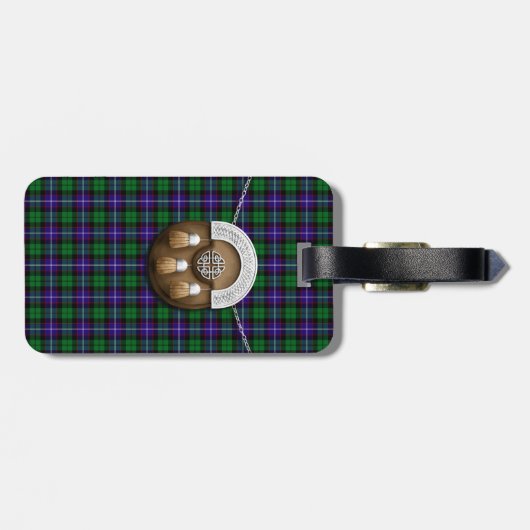 Clan Mitchell Tartan en Sporran Bagagelabel (Achterkant horizontaal)