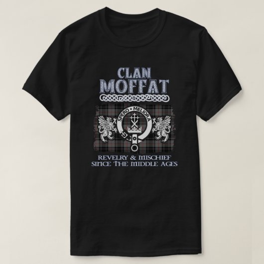 Clan Moffat crest Schotse clans Schotse achternaam T-shirt (Design voorkant)