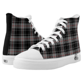 Clan Moffat Tartan Black en Grey Pset High Top Schoenen