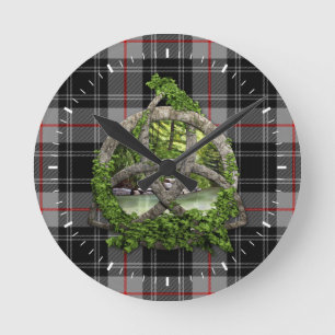 Clan Moffat Tartan Celtic Trinity Ronde Klok