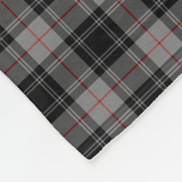 Clan Moffat Tartan Grey and Black Pset Fleece Deken