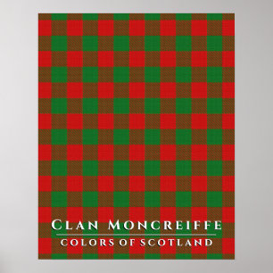 Clan Moncreiffe Colors of Scotland 2 Tartan Pset Poster