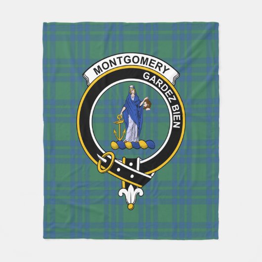 Clan Montgomery Ancient Tartan Pset Fleece Deken (Voorkant)