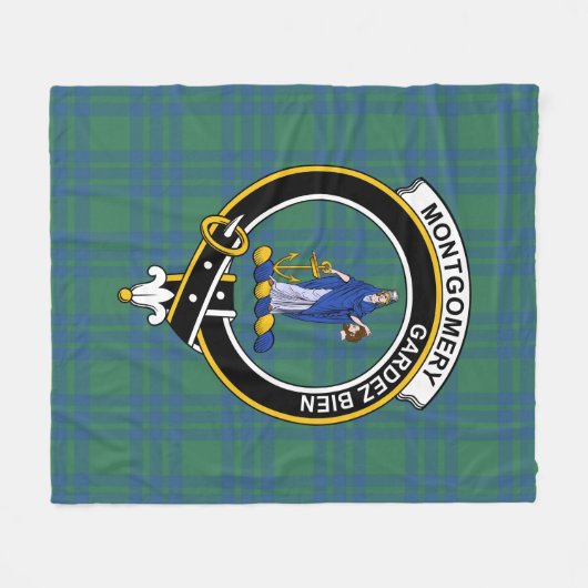 Clan Montgomery Ancient Tartan Pset Fleece Deken (Voorkant (Horizontaal))