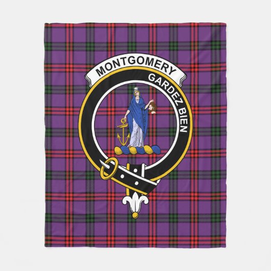 Clan Montgomery Modern Tartan Pset Fleece Deken (Voorkant)