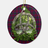 Clan Montgomery Tartan Celtic Trinity Keramisch Ornament (Links)