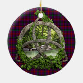 Clan Montgomery Tartan Celtic Trinity Keramisch Ornament (Achterkant)