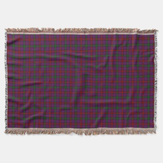 Clan Montgomery Tartan Paars Pset Deken (Voorkant)