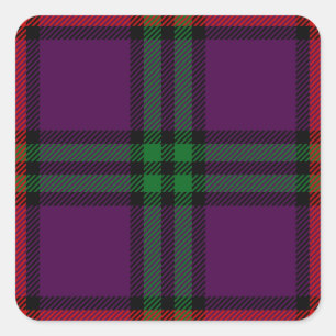 Clan Montgomery Tartan Vierkante Sticker
