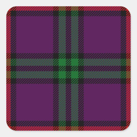 Clan Montgomery Tartan Vierkante Sticker (Voorkant)