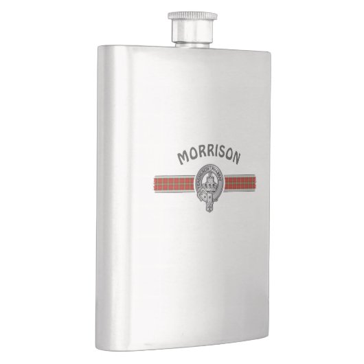 Clan Morrison (bewerken) Crest & Tartan Flacon (Rechts)
