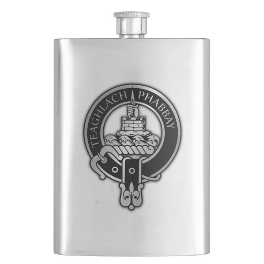 Clan Morrison Crest Flask Flacon (Voorkant)
