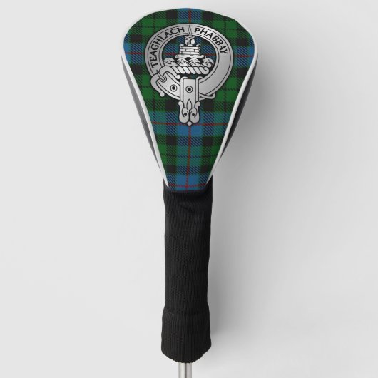 Clan Morrison Crest & Hunting Tartan Golf Head Cov Golfheadcover (Voorkant)