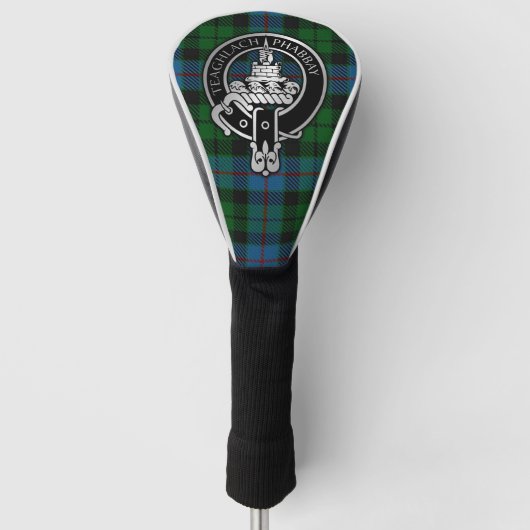 Clan Morrison Crest & Hunting Tartan Golfheadcover (Voorkant)
