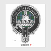 Clan Morrison Crest & Hunting Tartan Sticker (Vel)