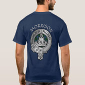 Clan Morrison Crest & Hunting Tartan T-shirt (Achterkant)