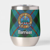 Clan Morrison Crest over het jagen op Tartan (Voorkant)