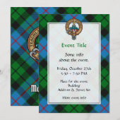 Clan Morrison Crest over het jagen op Tartan Kaart (Voorkant / Achterkant)