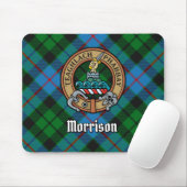 Clan Morrison Crest over het jagen op Tartan Muismat (Met muis)