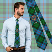 Clan Morrison Crest over het jagen op Tartan Stropdas