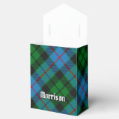 Clan Morrison Crest over jagen Tartan Favor Box Bedankdoosjes (Geopend)