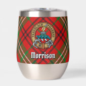 Clan Morrison Crest over Red Tartan (Voorkant)