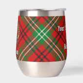 Clan Morrison Crest over Red Tartan (Links)