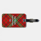 Clan Morrison Crest over Red Tartan Bagagelabel (Achterkant horizontaal)