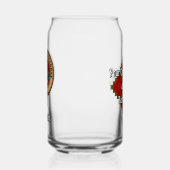 Clan Morrison Crest over Red Tartan Blikvorm Glas (Links)