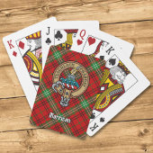 Clan Morrison Crest over Red Tartan die kaarten sp