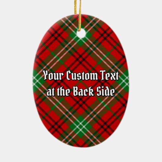 Clan Morrison Crest over Red Tartan Keramisch Ornament (Achterkant)