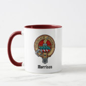 Clan Morrison Crest over Red Tartan Mok (Links)