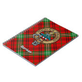 Clan Morrison Crest over Red Tartan Notitieboek (Linkerzijde)