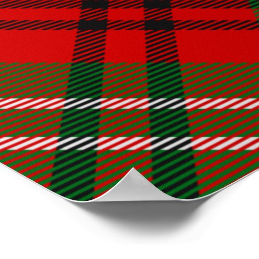 Clan Morrison Crest over Red Tartan Poster (Hoek)