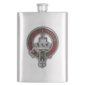 Clan Morrison Crest & Tartan Flask Flacon (Voorkant)