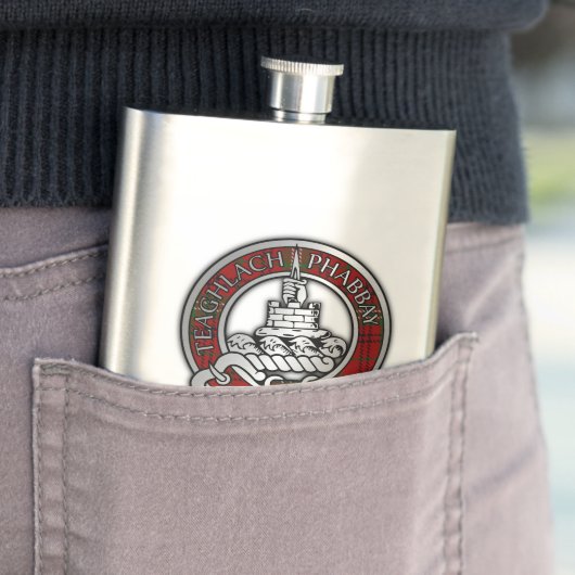 Clan Morrison Crest & Tartan Flask Flacon (Voorbeeld)