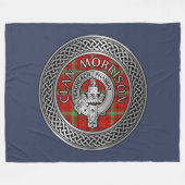 Clan Morrison Crest & Tartan Knot Fleece Blanket Deken (Voorkant (Horizontaal))