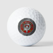 Clan Morrison Crest & Tartan Knot Golf Balls Golfballen (Voorkant)