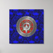 Clan Morrison Crest & Tartan Knot op Thistle Canvas Afdruk (Voorkant)