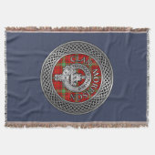 Clan Morrison Crest & Tartan Knot Throw Blanket Deken (Voorkant)