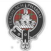 Clan Morrison Crest & Tartan Sticker (Voorkant)
